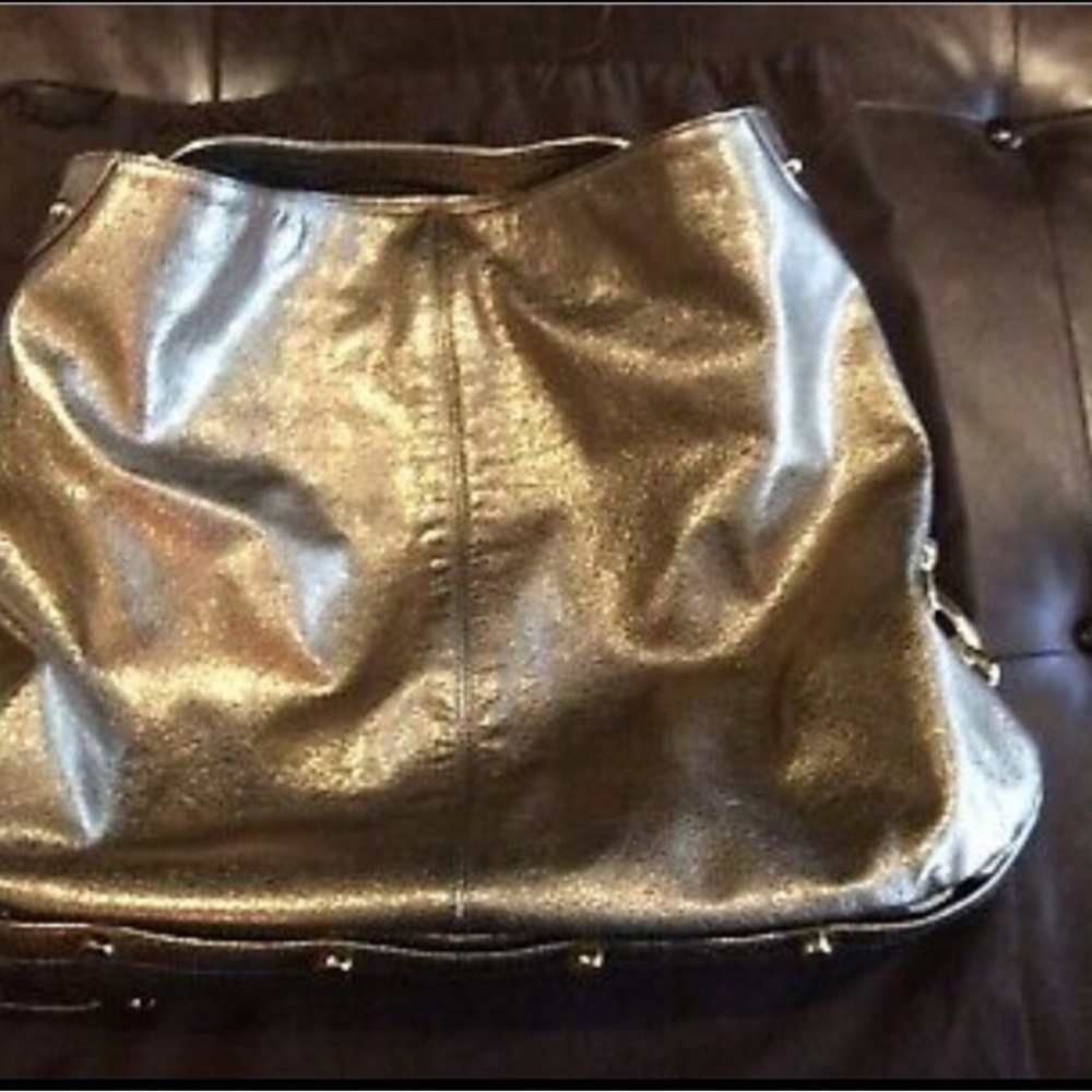 Rebecca Minkoff Gold Leather Nikki Hobo Bag